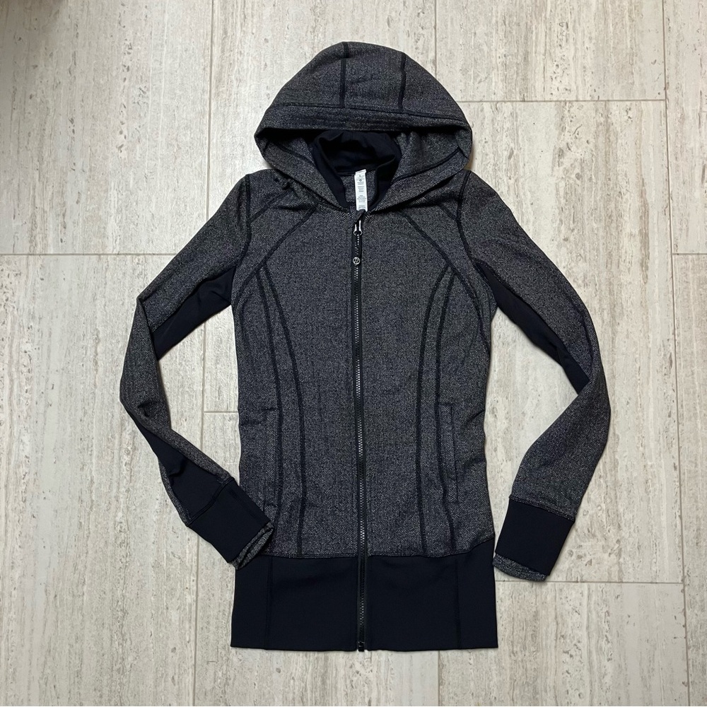 lululemon athletica Dark Gray Hooded Full-Zip Jacket
